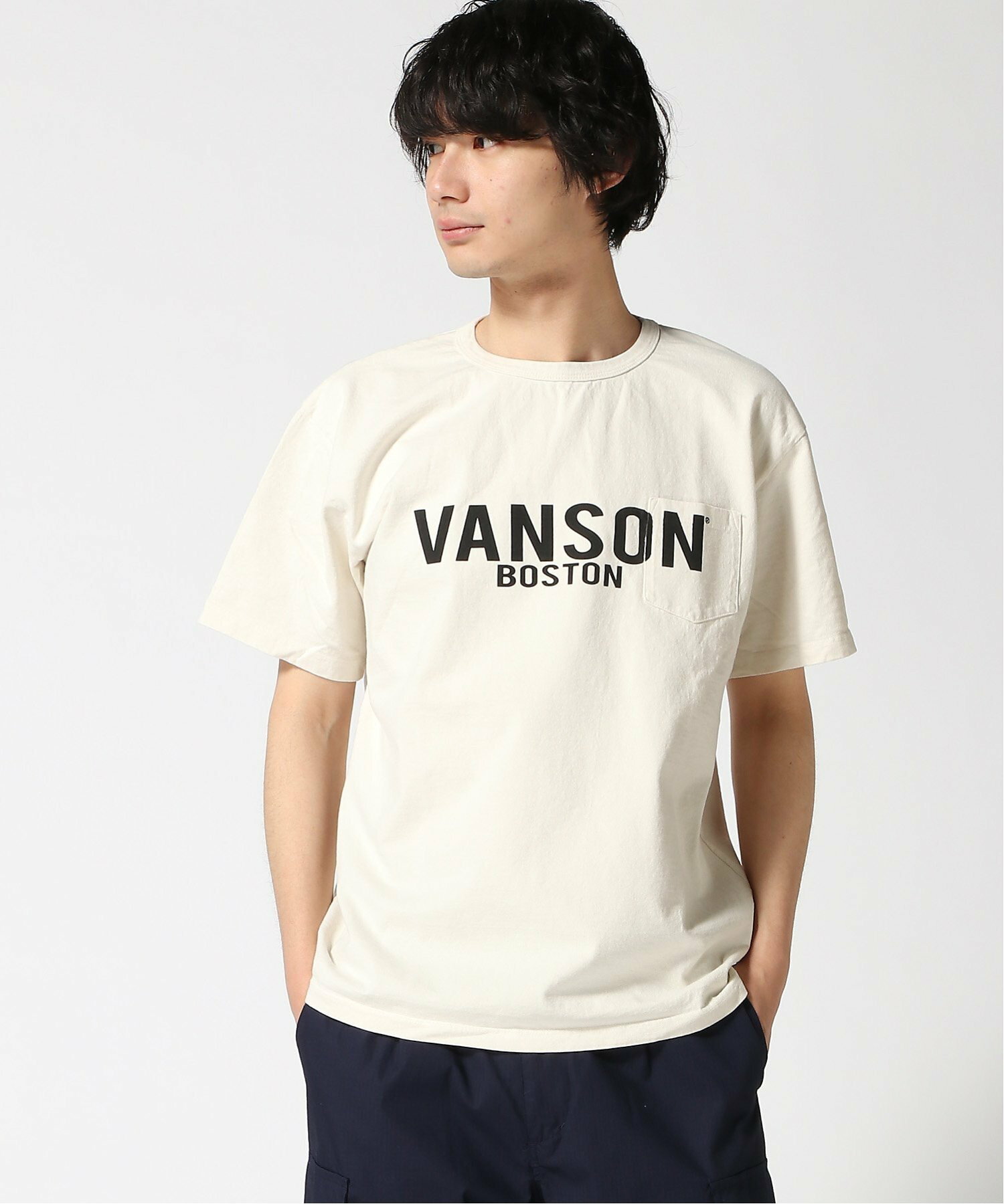 (M)VANSON/VANSON-MADE IN USA-ヘビーオンス・ロゴ-SSTEE